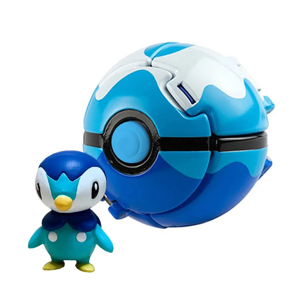 Pokemon Elf Ball Pokeball Anime Figure Cartoons Pikachu Charizard Piplup Kyogre Pocket Monster Pet Anime Action Model Toy Gifts Quick Pick Grocers